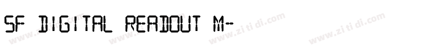 SF Digital Readout M字体转换